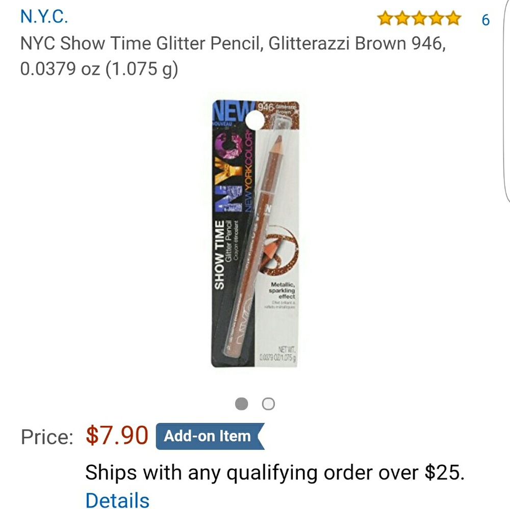New nyc glitter pencil