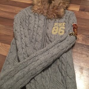 Pink Victoria secret grey jacket