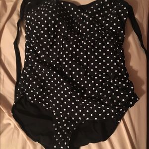 Polka dot bathing suit