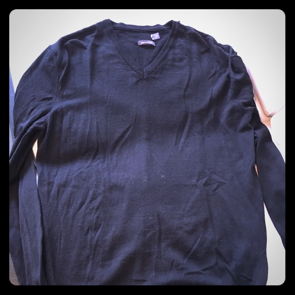 Black V neck sweater