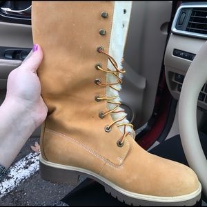 Timberland boots with Sparkly Fur lining