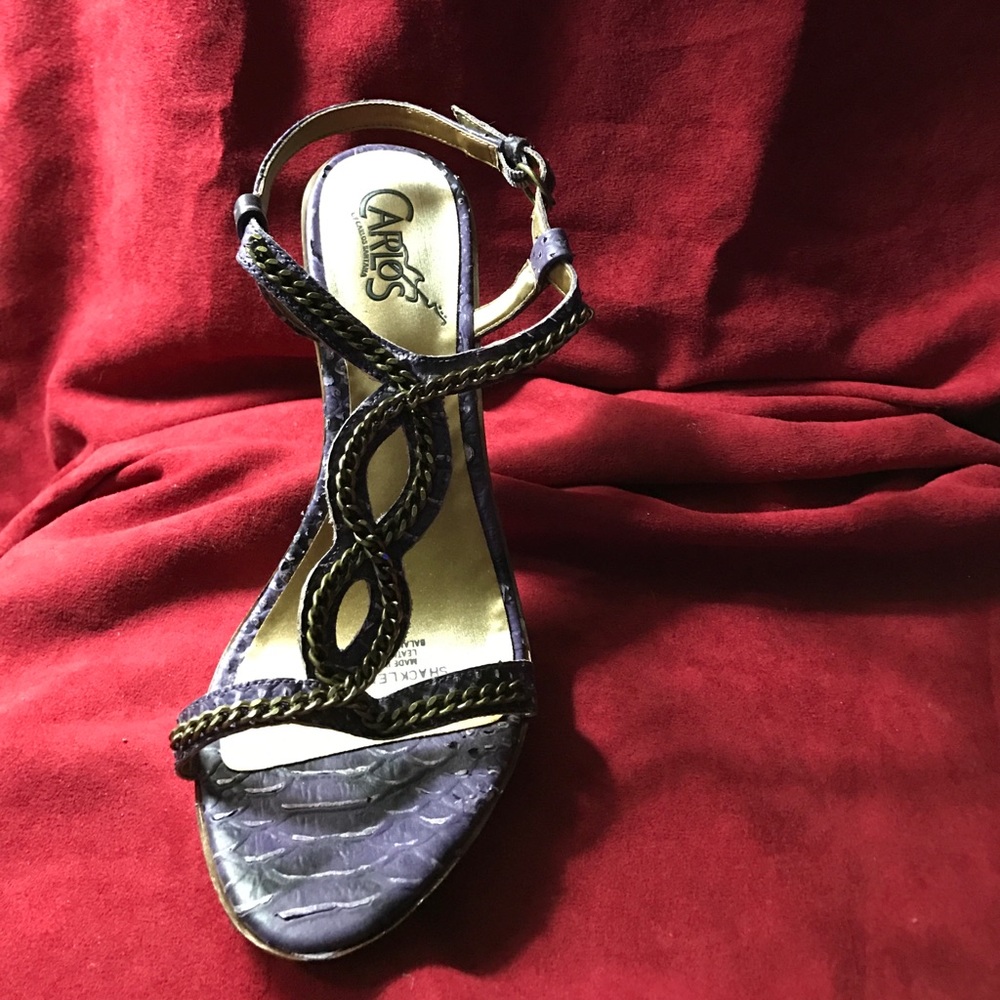 Carlos snakeskin leather stilettos