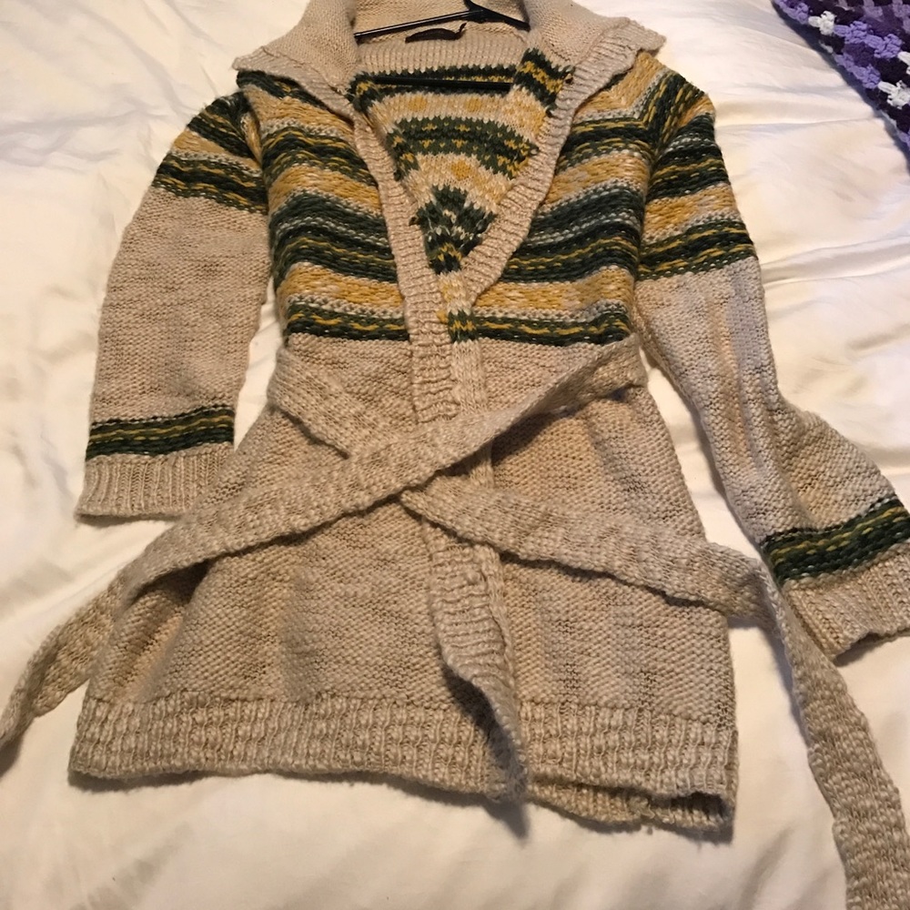 Long, cozy wrap cardigan.