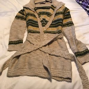 Long, cozy wrap cardigan.