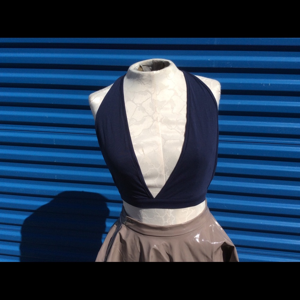 Nasty Gal Navy Blue Nightwalker top size SMALL