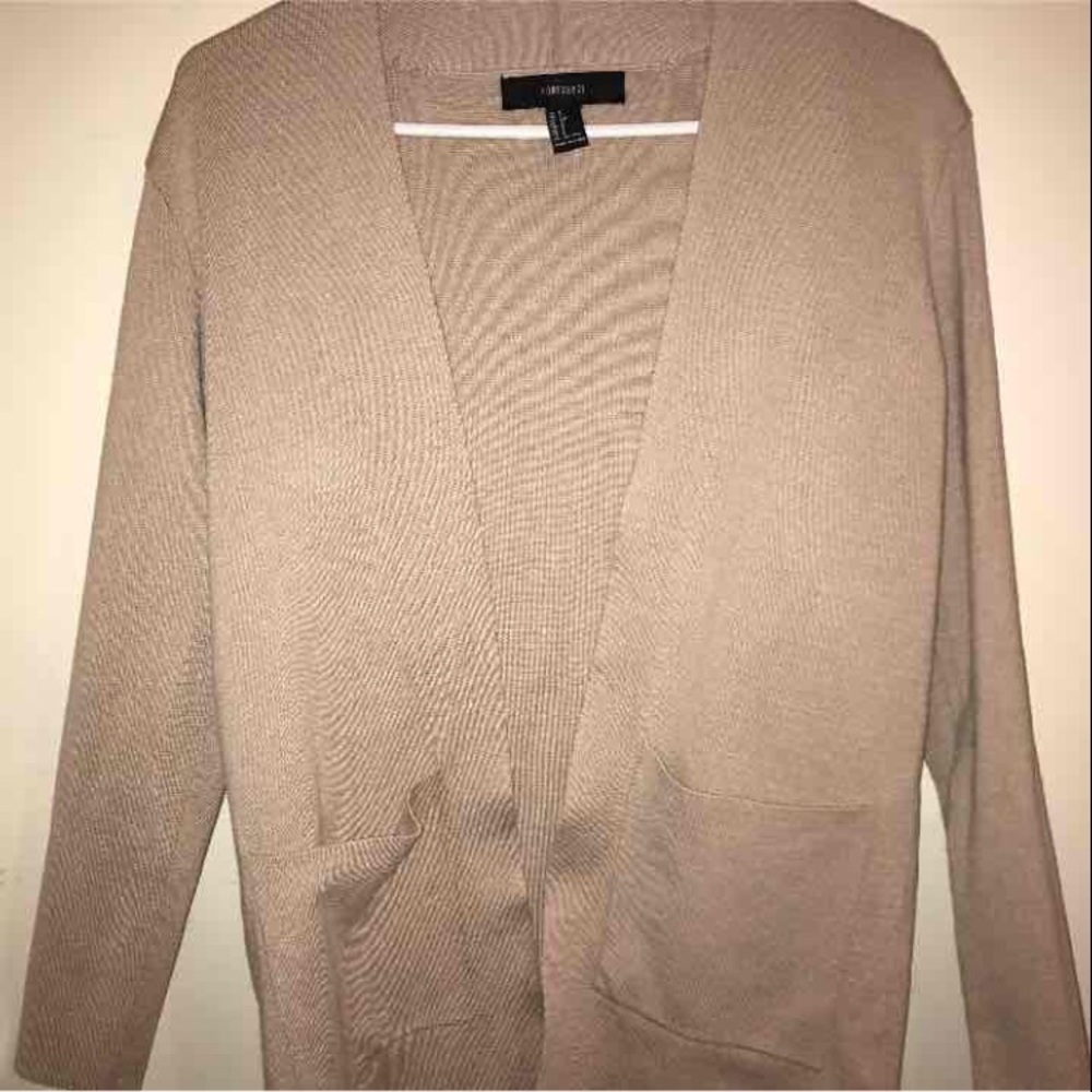 Beige Forever 21 Cardigan