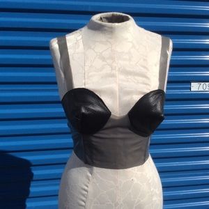 Nasty Gal Collection Latex Vegan Leather top SMALL