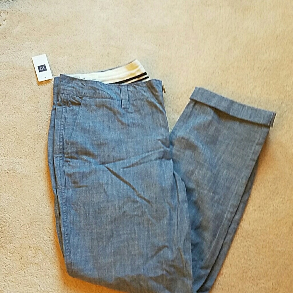 Nwt gap chambray girlfriend chinos