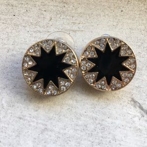 Black and gold earrings