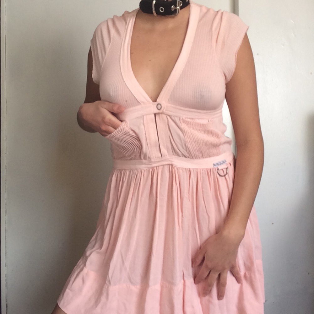 Pink mesh dress