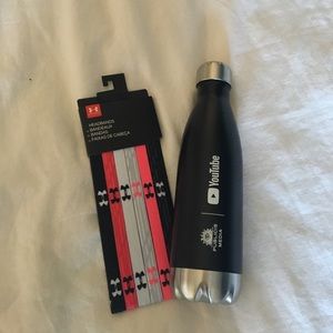 Under Armour headbands w/ insulated water bottle