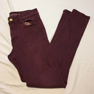 AEO Hi-Rise Sateen Jegging - Wine 8R