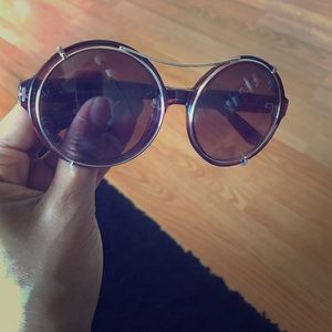 Tom Ford retro round purple sunglasses