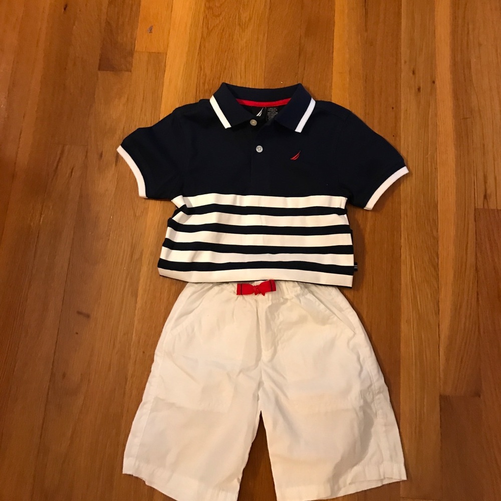 Boys Nautica 2 piece shorts/polo outfit