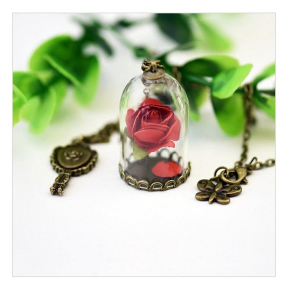 Disney Beauty & the Beast Enchanted Rose Necklace - Picture 5 of 5