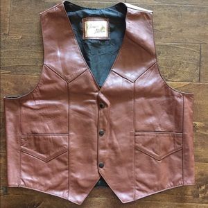 Vintage leather men's vest