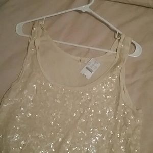 Nude and sparkly tank top