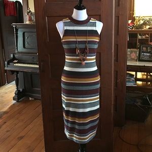 Striped knit dress
