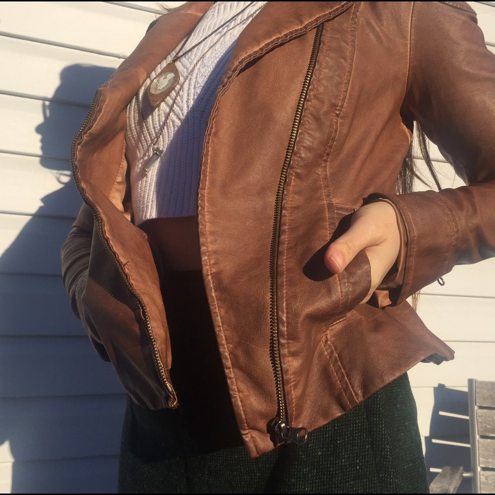 Anthropologie Catonnier Vegan Leather Jacket
