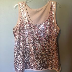 Women's glitter tank top