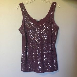 Women's glitter tank top