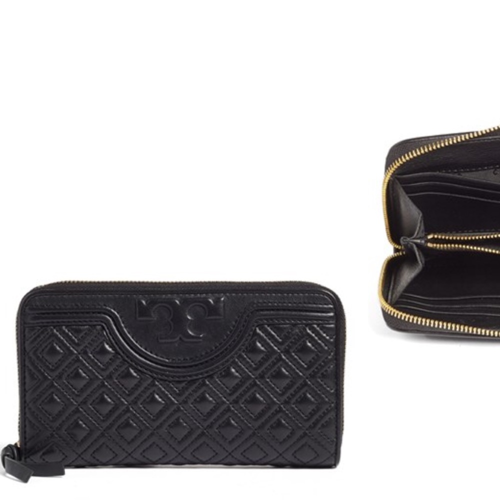 Tory Burch Quilted Lambskin Leather Wallet