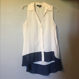 Women's hi-low sleeveless top size L