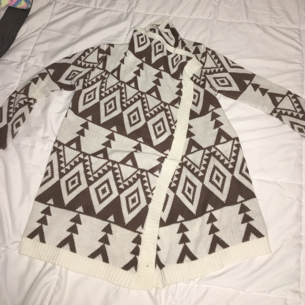 Aztec print cardigan