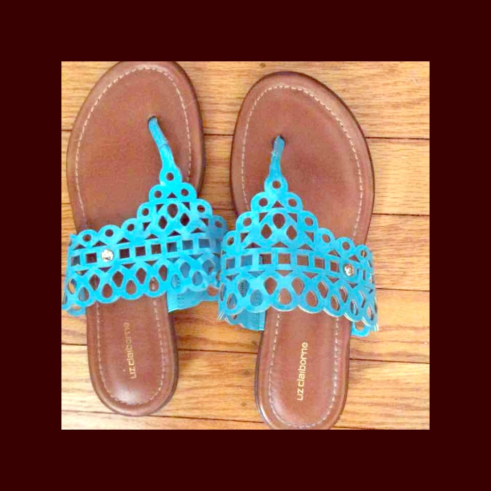Liz Claiborne Teal Flipflops