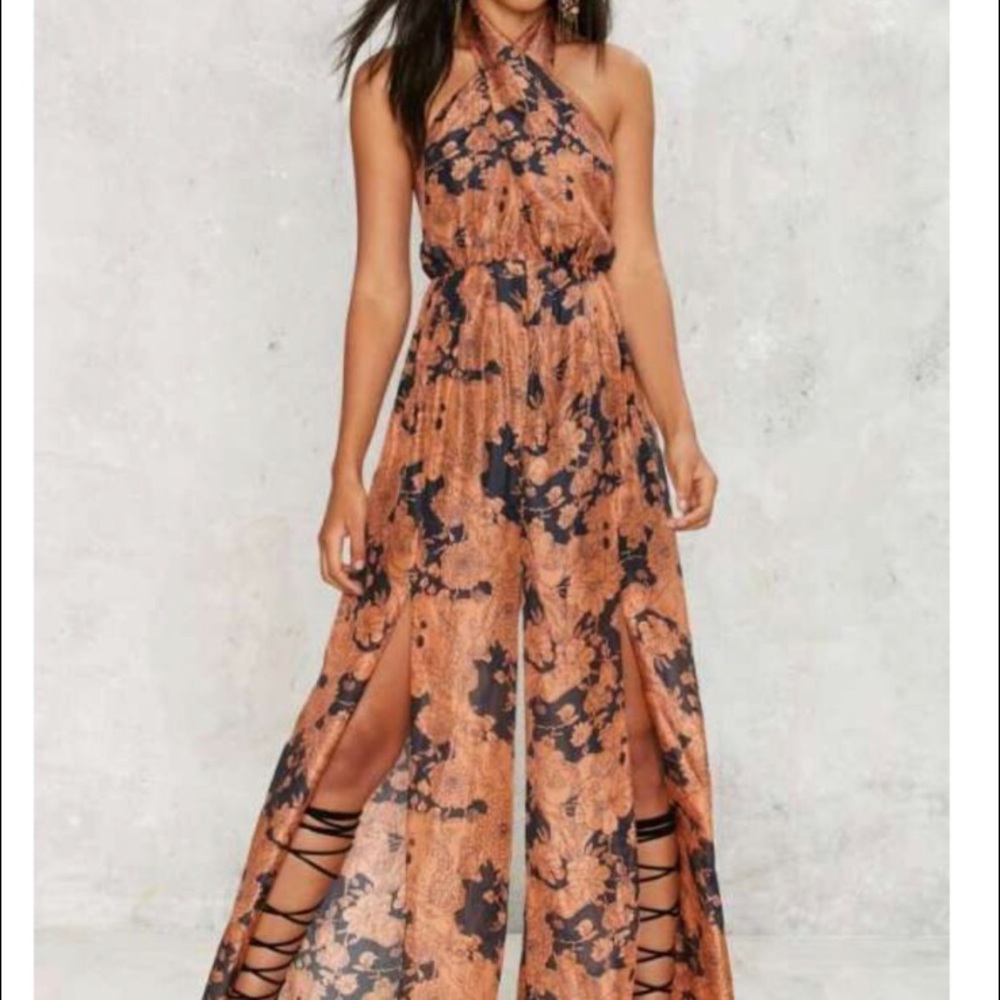 Nasty Gal Silk Jumpsuit