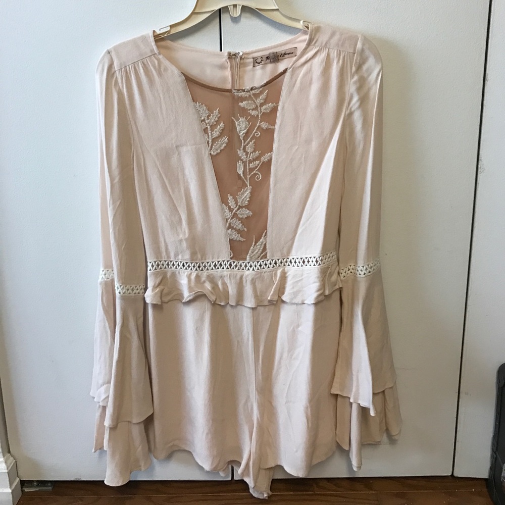 For Love & Lemons Light Pink Romper
