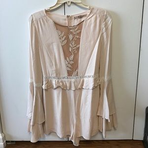 For Love & Lemons Light Pink Romper