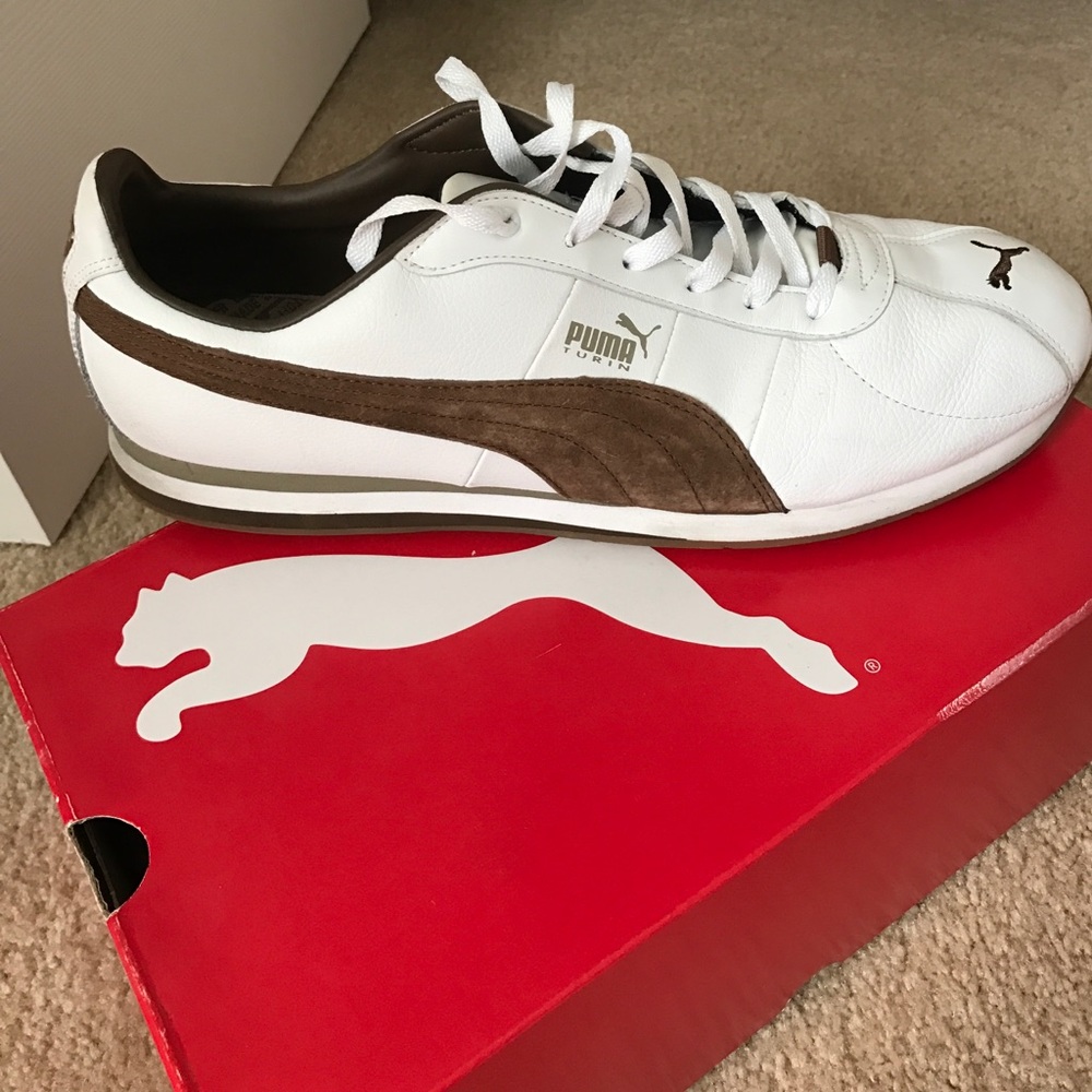 Puma Turin white/Brown size 12 sneaker