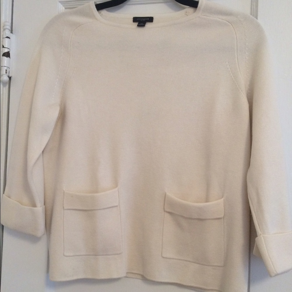 New- Ann Taylor Ivory sweater