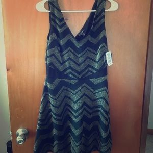 NWT gold and black party dress