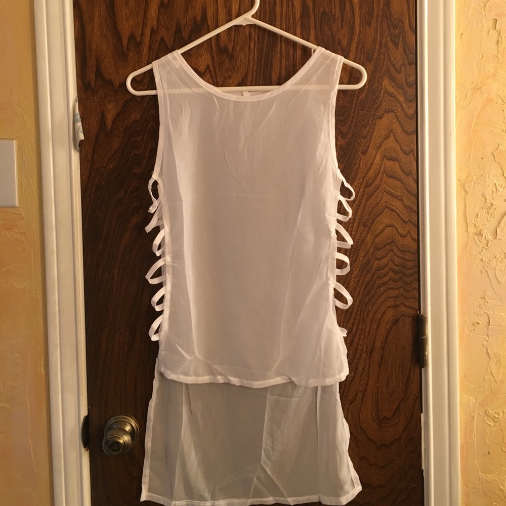 White Side Slit Shirt