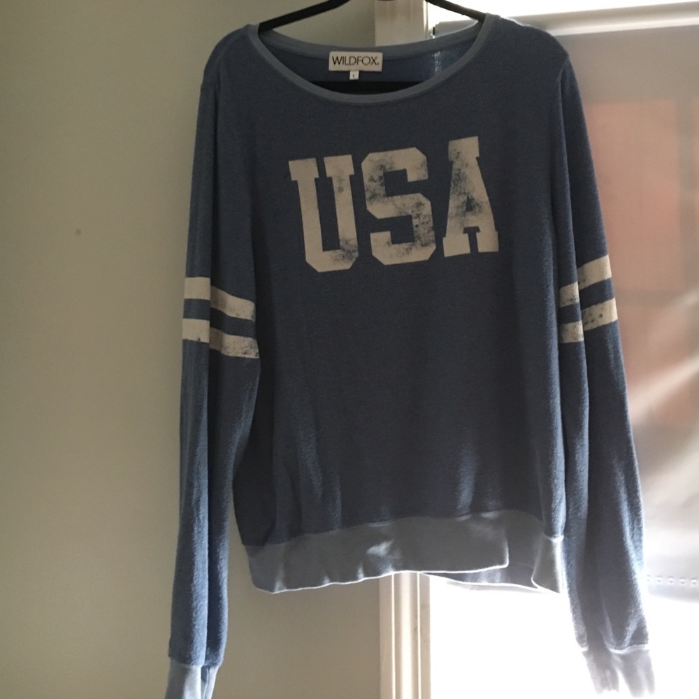 WILDFOX PULLOVER USA LARGE