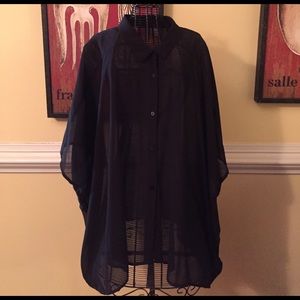 H&M sheer button front blouse H&M sheer button front blouse