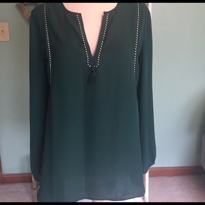 Emerald green blouse