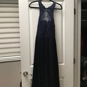 Mariano Navi lace maxi wedding prom gown