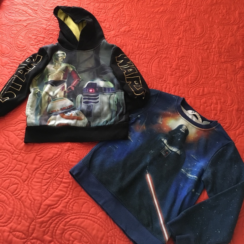 Star Wars hoodie and Darth Vader sweatshirt!