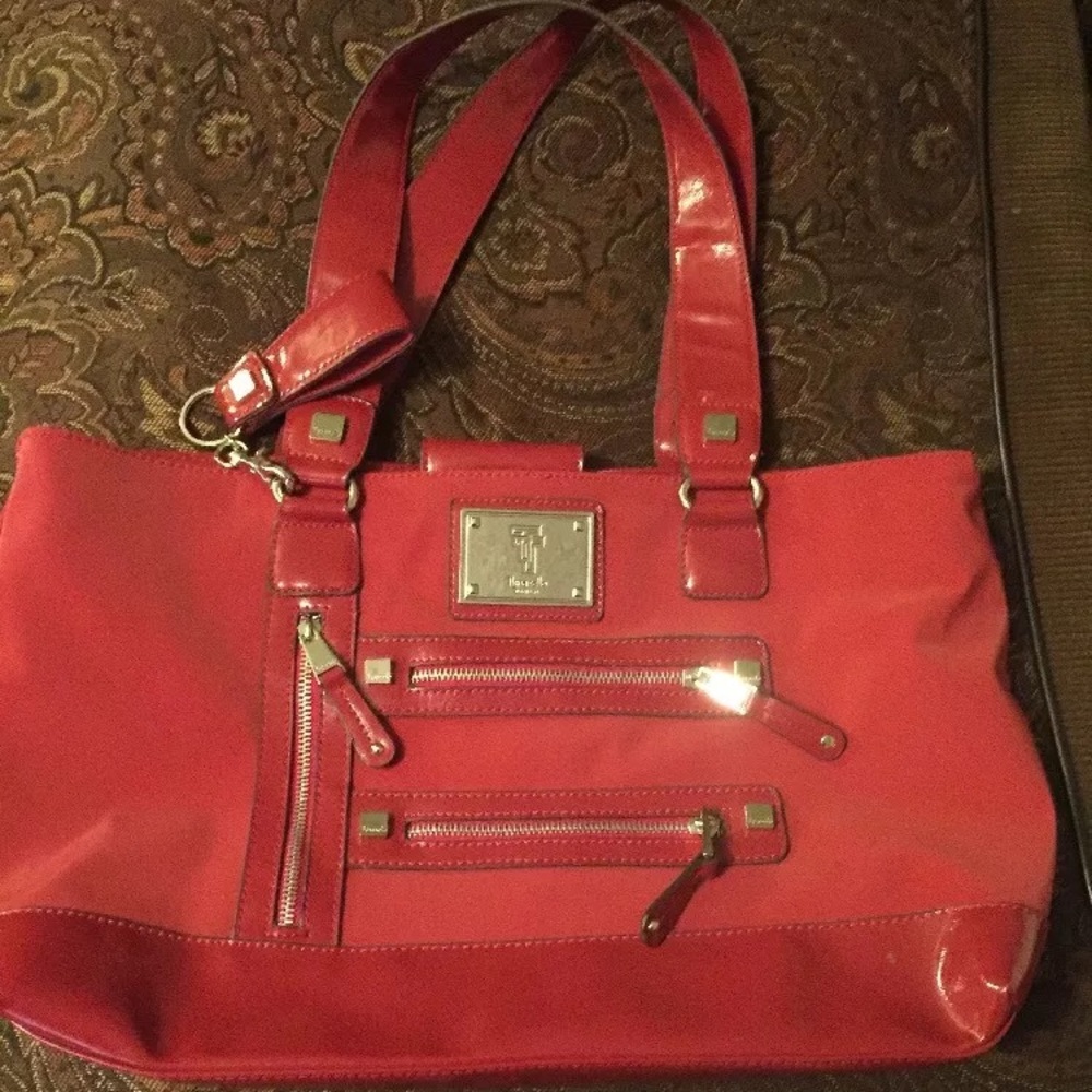 Large Red Tignanello Purse