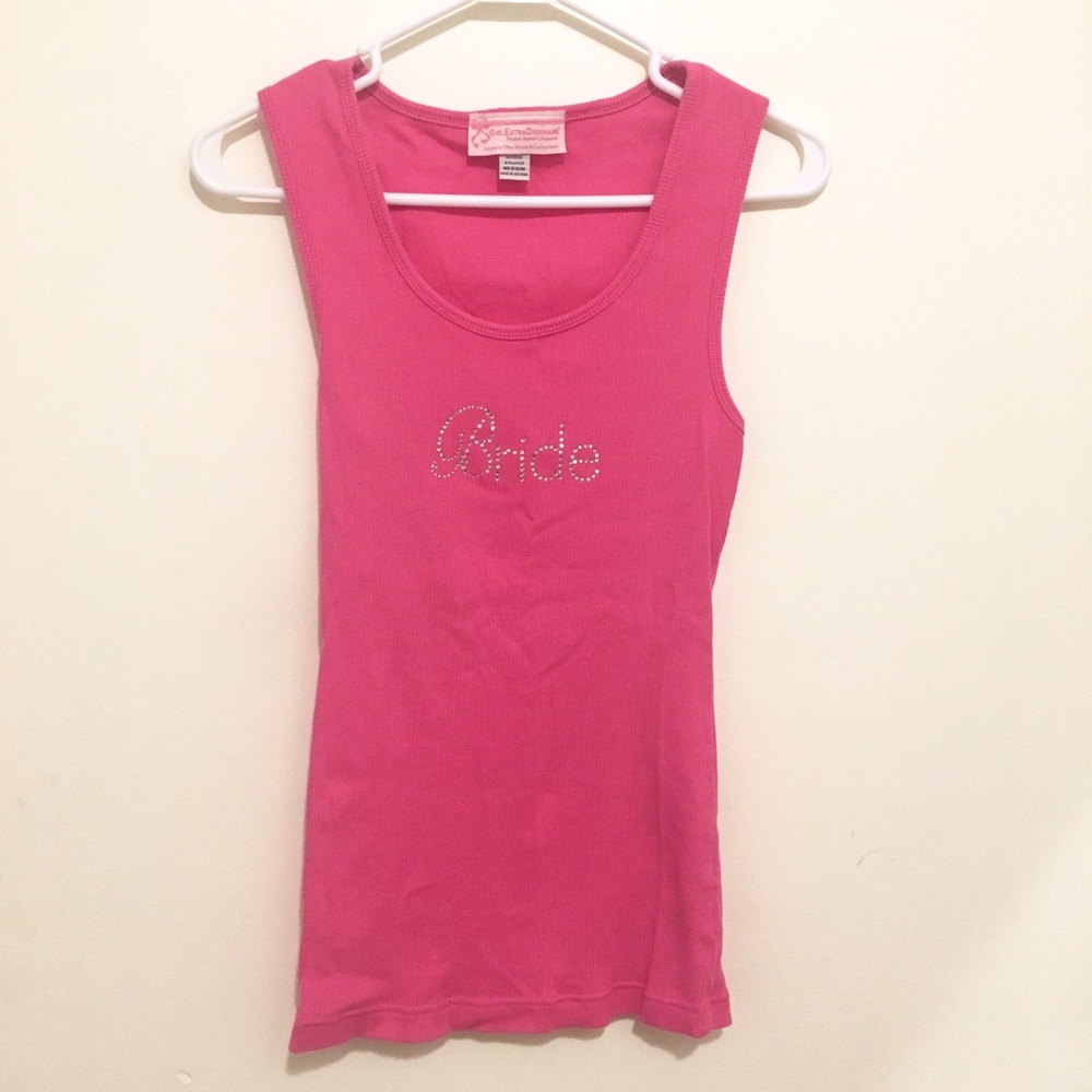 Pink Tank Top for Bride - Size M