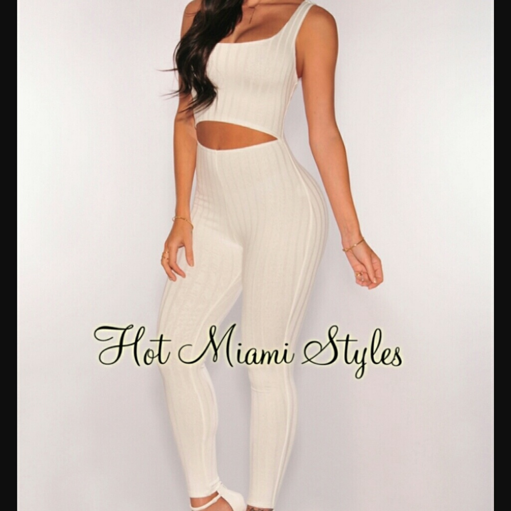 Hotmiamistyles slit jumpsuit