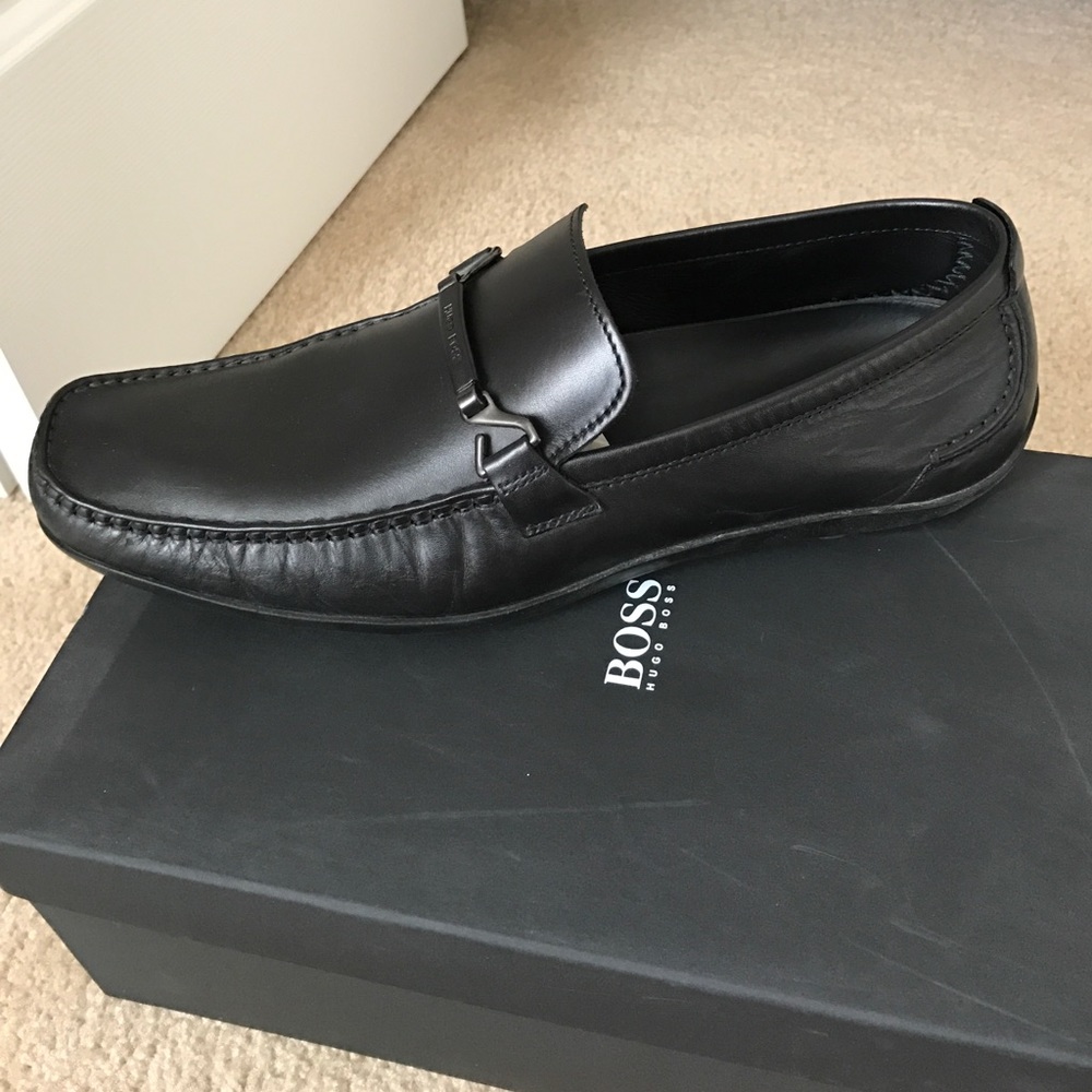 Hugo Boss Black Leather Loafers