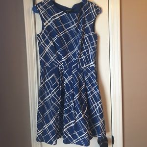 Nine West Blue and White Dress