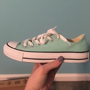 Brand new mint green converse