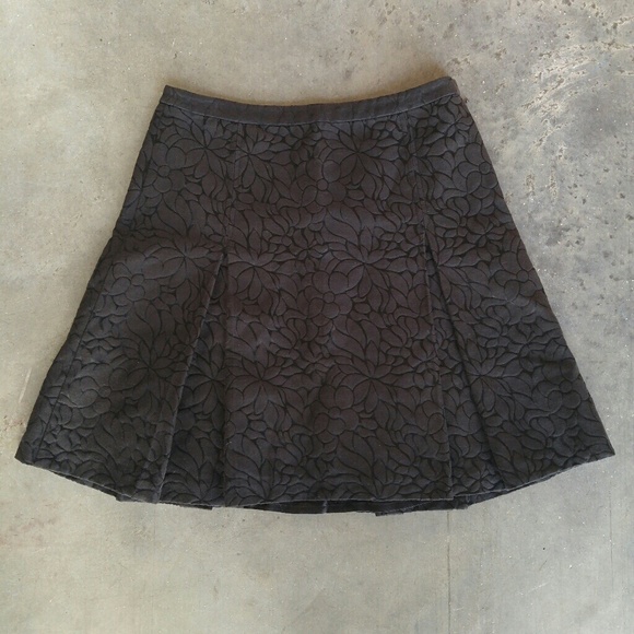 J. Crew Dresses & Skirts - J. Crew Black Floral Embossed Print A-Line Skirt