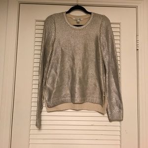 SILVER KNITTED SWEATER