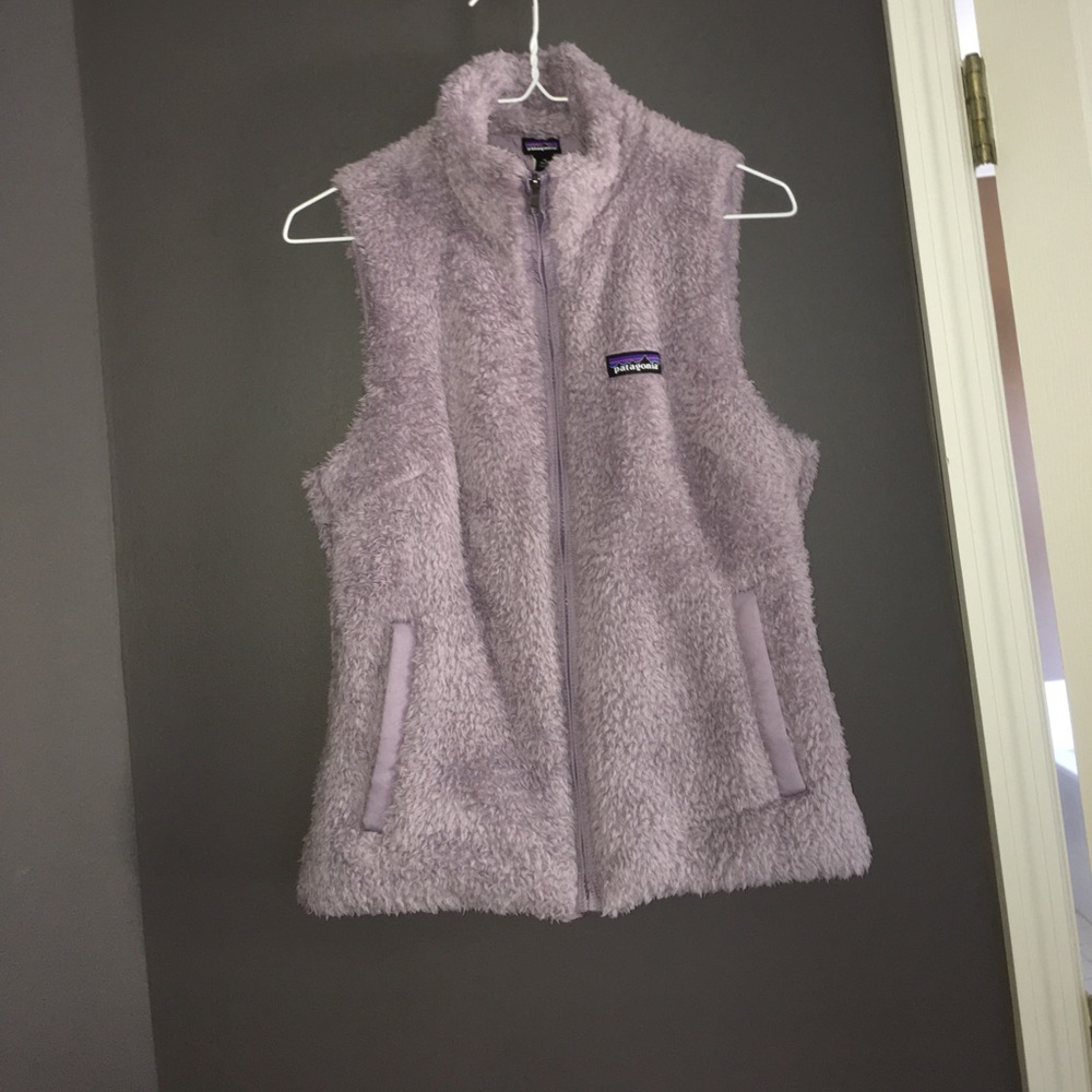 Women's patagonia purple fuzzy vest